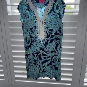 Lilly Pulitzer Resort Mini Dress in Blue and Green